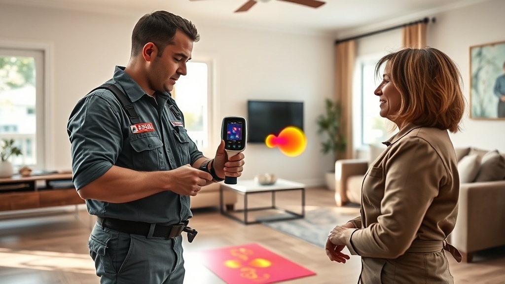 איך נראה תהליך איתור נזילה עם מצלמה תרמית?